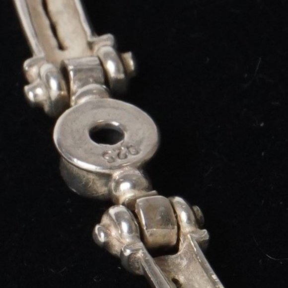 Designer Silver Necklace with Garnets - Picture 7 of 8